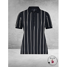 PLUS BASICS Polo Shirt Korte Mouw Twin Stripe